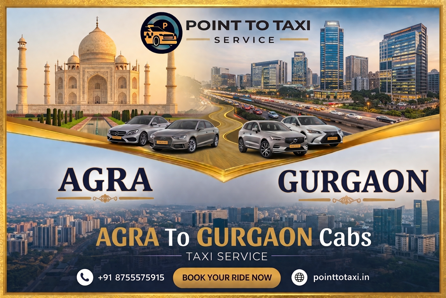 Agra to Gurgaon Taxi Service